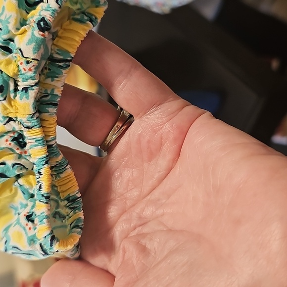 Crown and IVY VIbrant Yellow Blouse with Blue Patterns - Picture 4 of 11